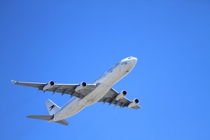 plane flying in the sky